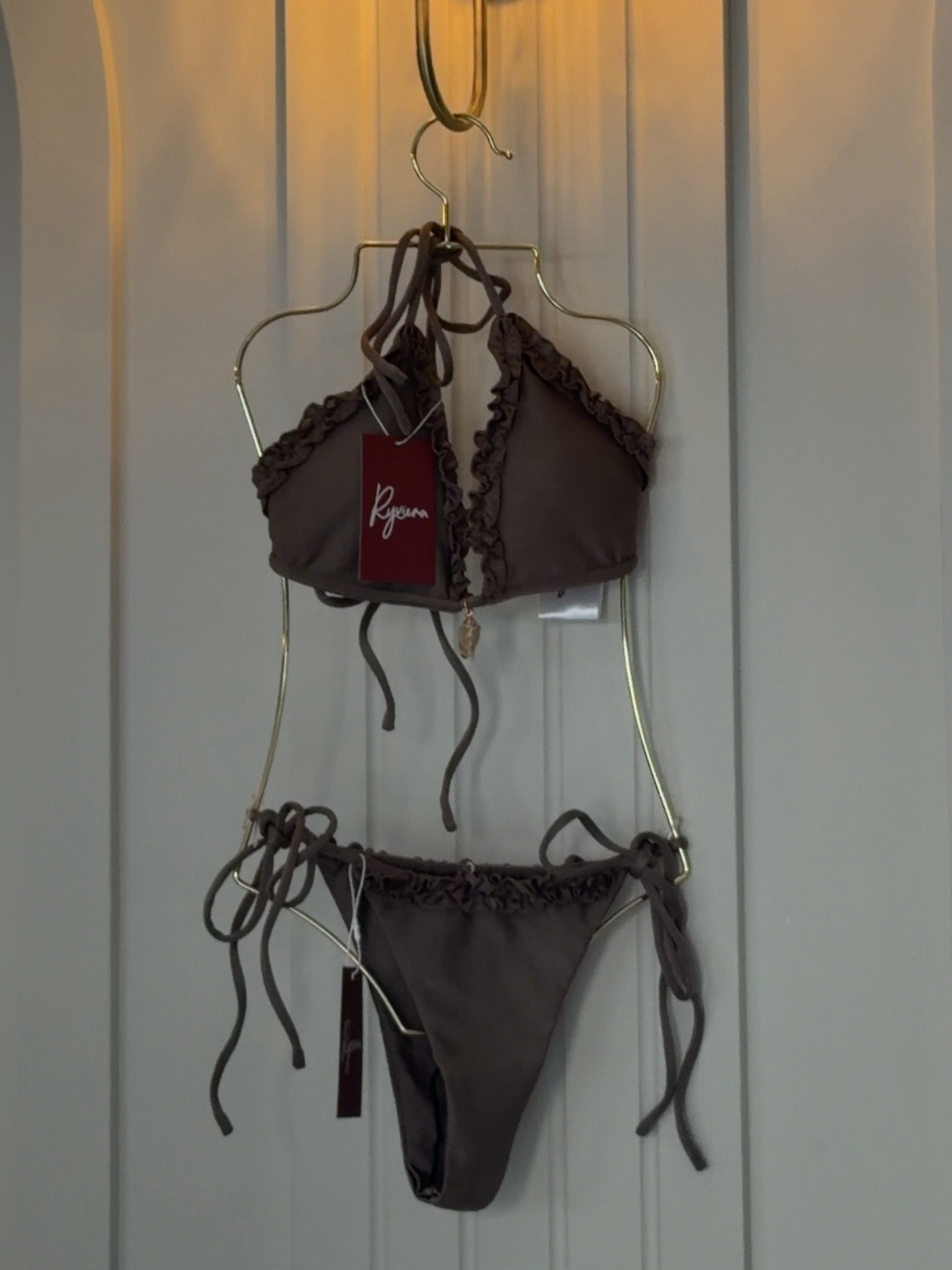 The Conch Tie-up Bottoms - Shimmer Brown