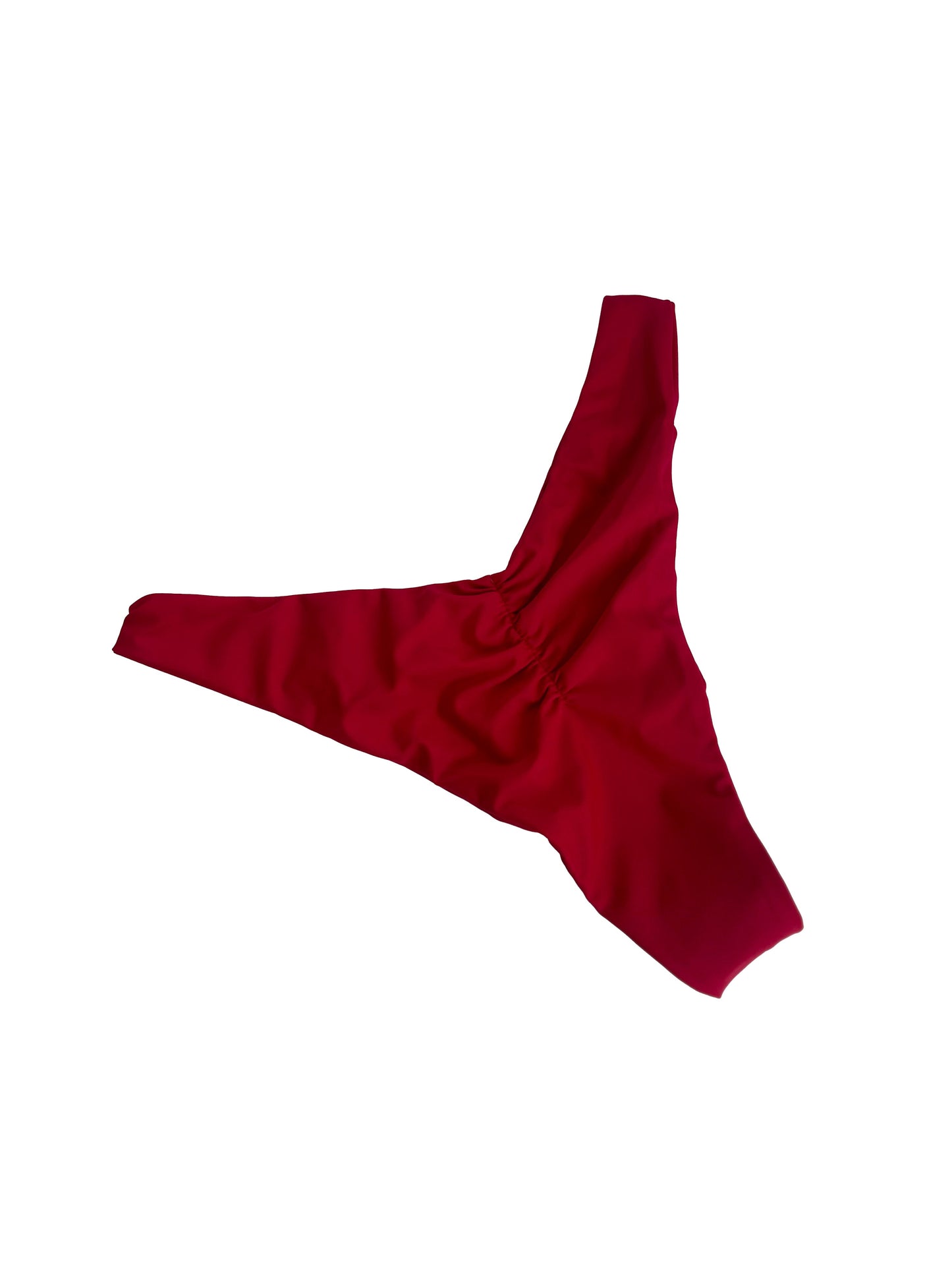 V Shaped ruched bottoms - Ryviera Red