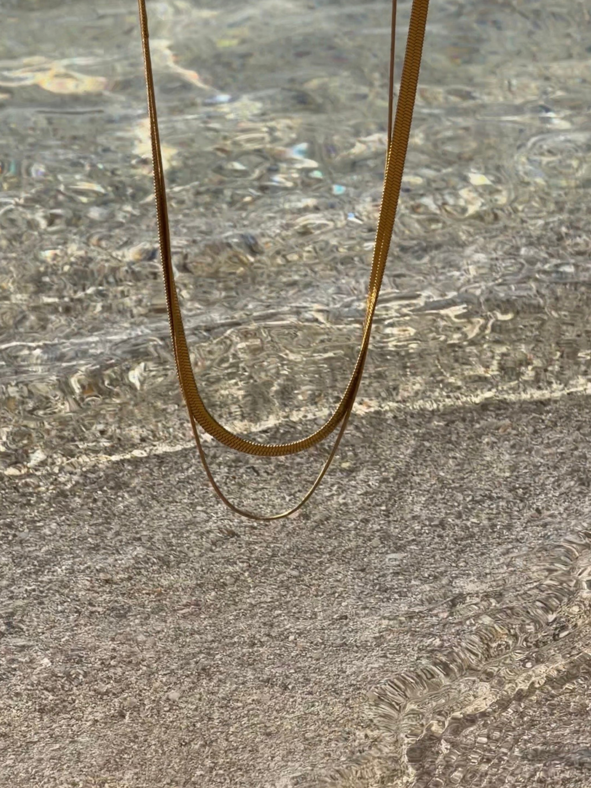Waterproof Gold Snake Chain Necklace