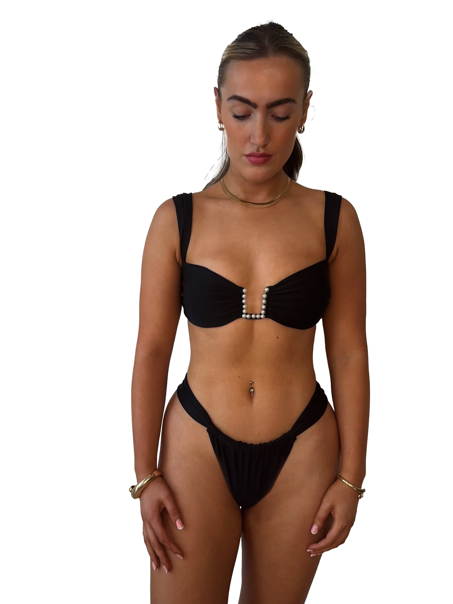 The high-hip bottoms - Black