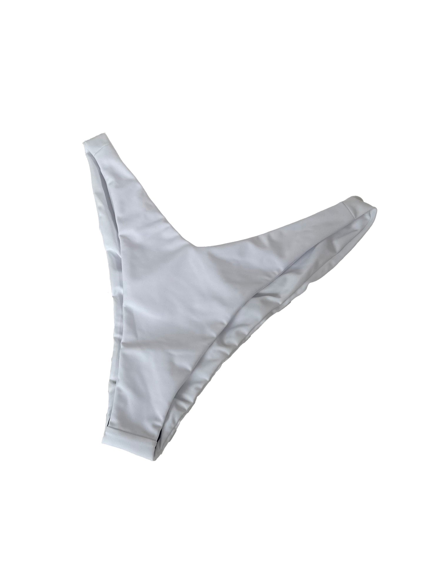 V Shaped ruched bottoms - White