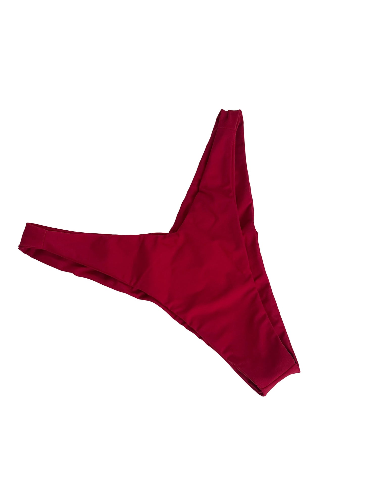 V Shaped ruched bottoms - Ryviera Red