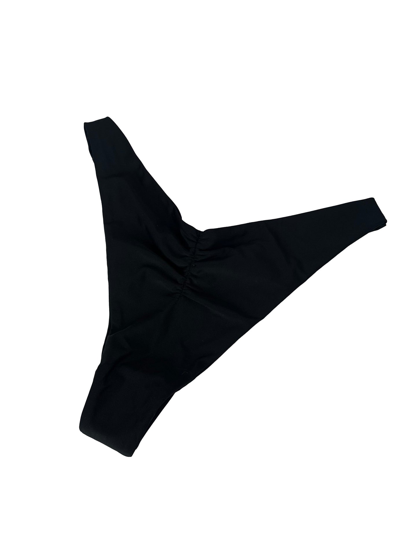 V Shaped ruched bottoms - Black