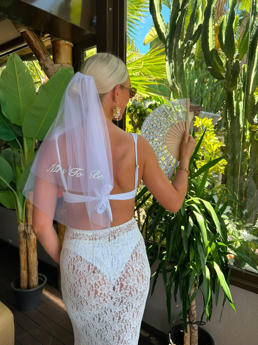 V Shaped ruched bottoms - White